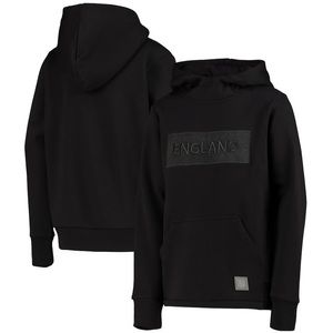 Kids England Tonal Wordmark Hoodie - Black 10-11